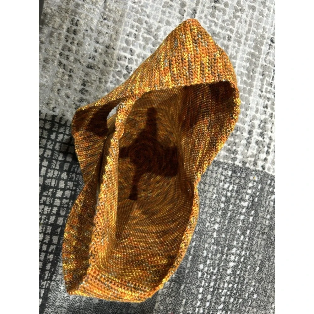 Crochet Women's Mixed Orange Hobo Shoulder Bag‎ Approx 13